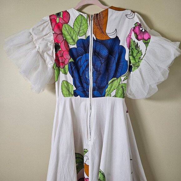 Rahyma Dress S Floral Ethnic Luxury African Print Fashion SS Full Skirt Boho - Picture 11 of 16